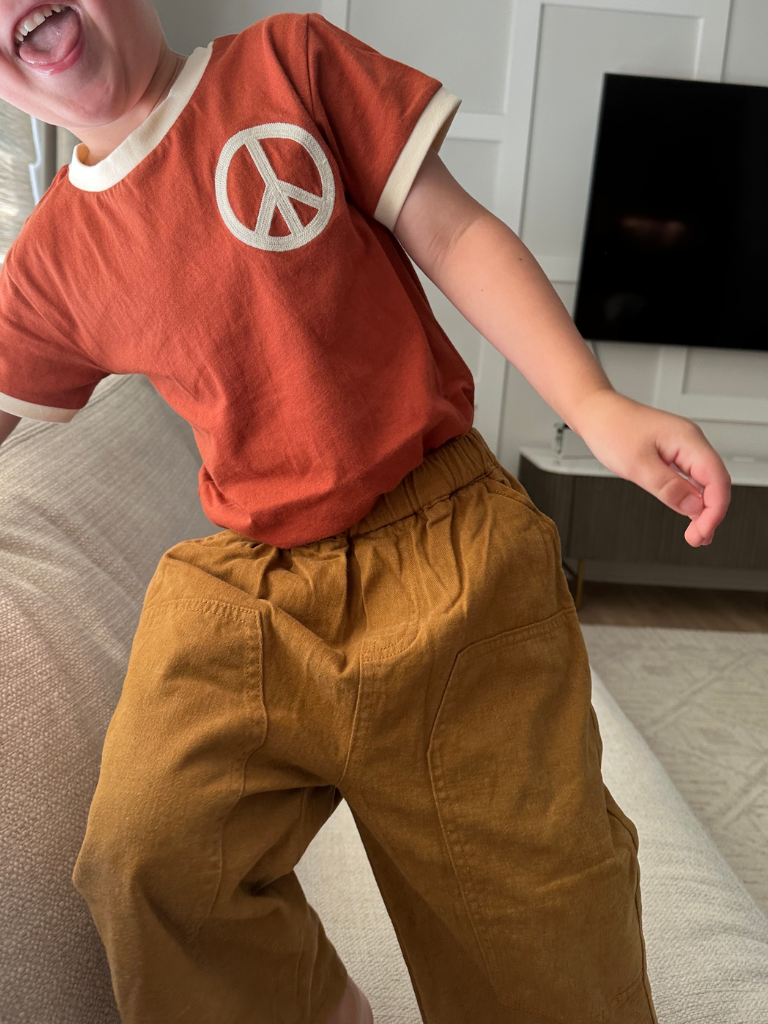 Peace Ringer Graphic Tee