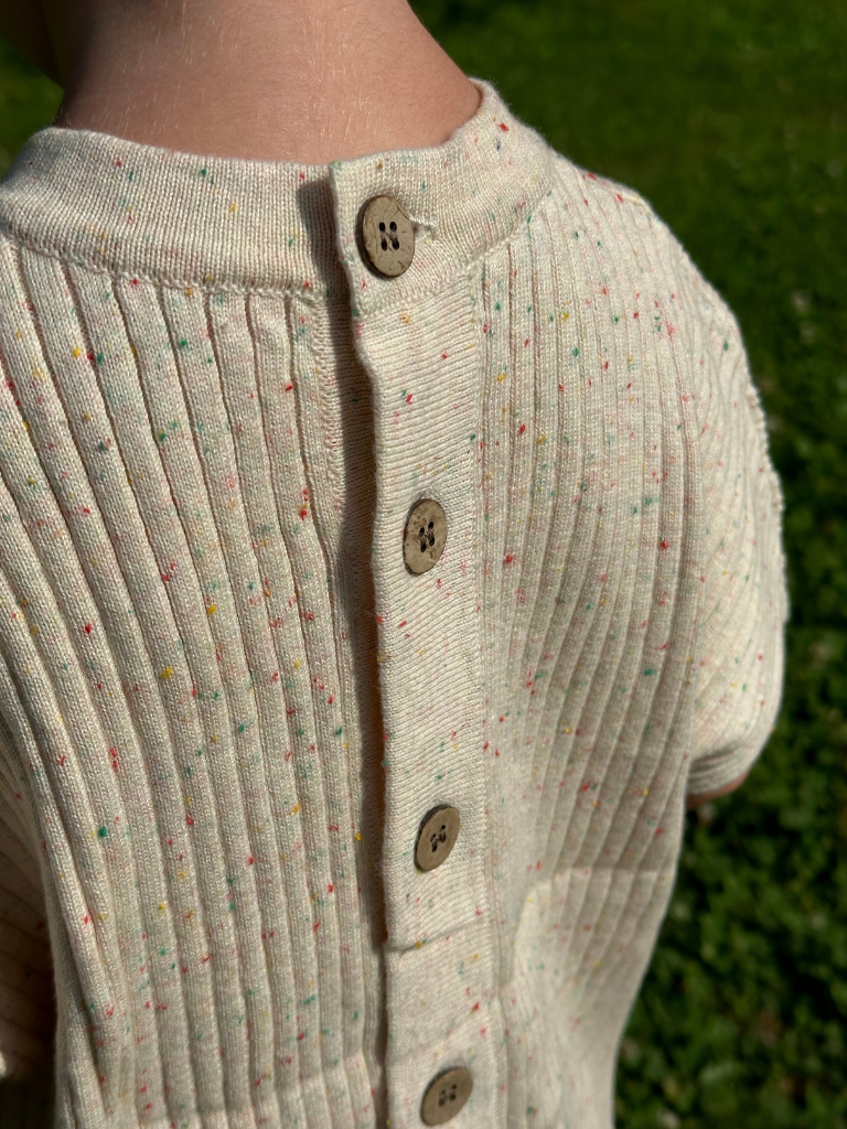 Speckled Ribbed Knit Romper