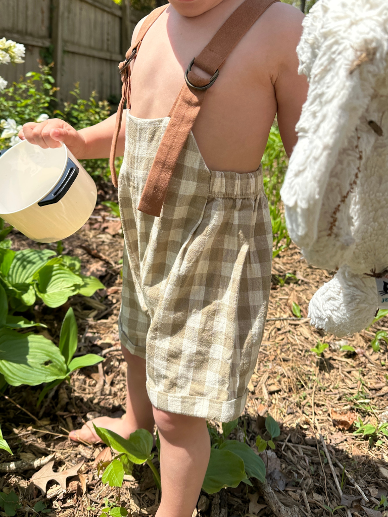 Gingham Linen Romper