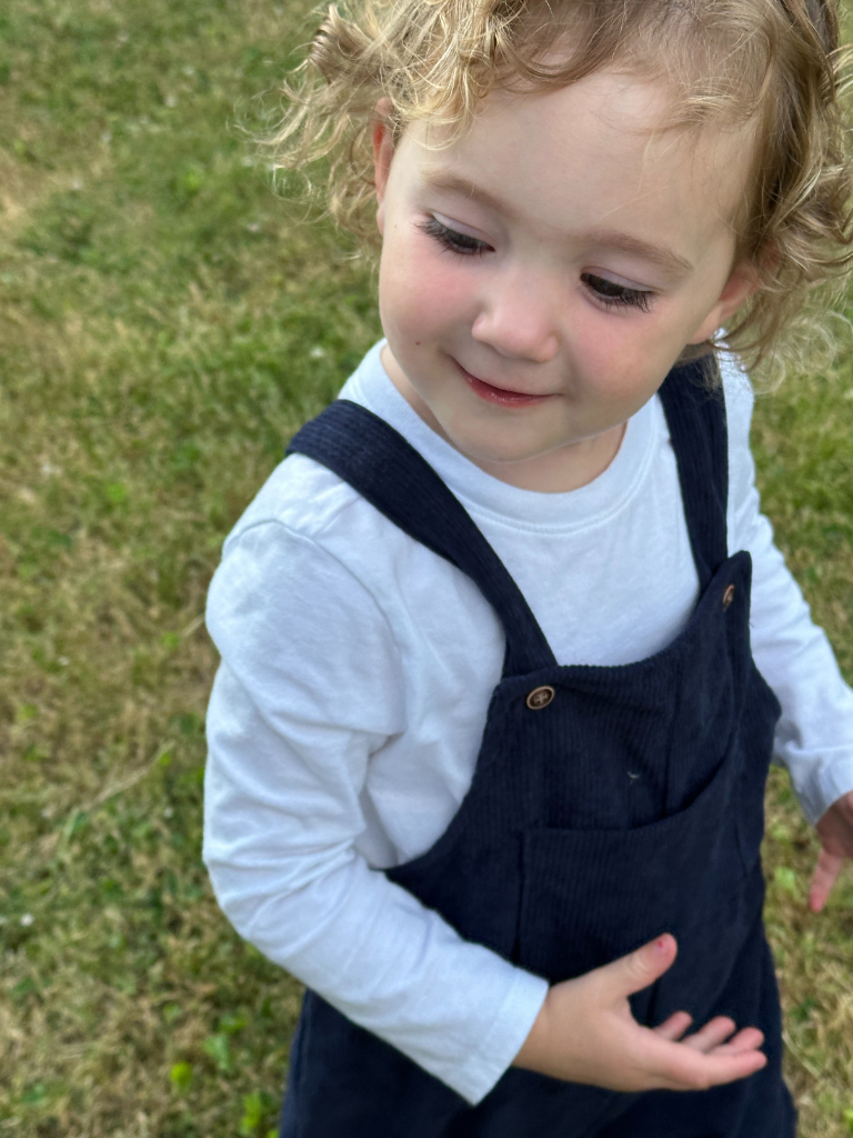 Navy Corduroy Overalls