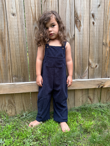 Navy Corduroy Overalls