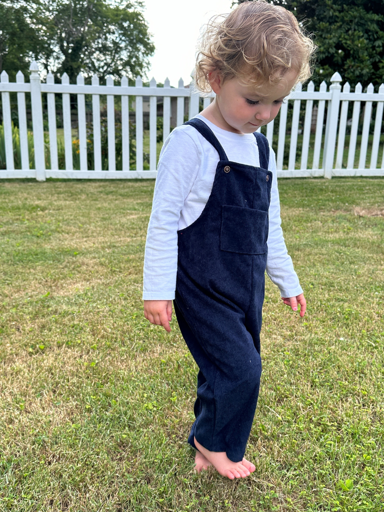 Navy Corduroy Overalls