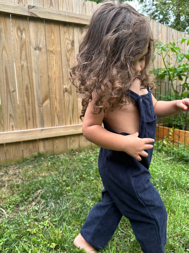 Navy Corduroy Overalls